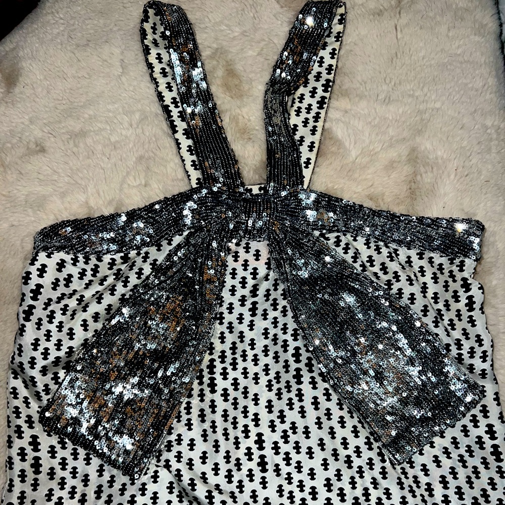 Tory Burch silk bow top